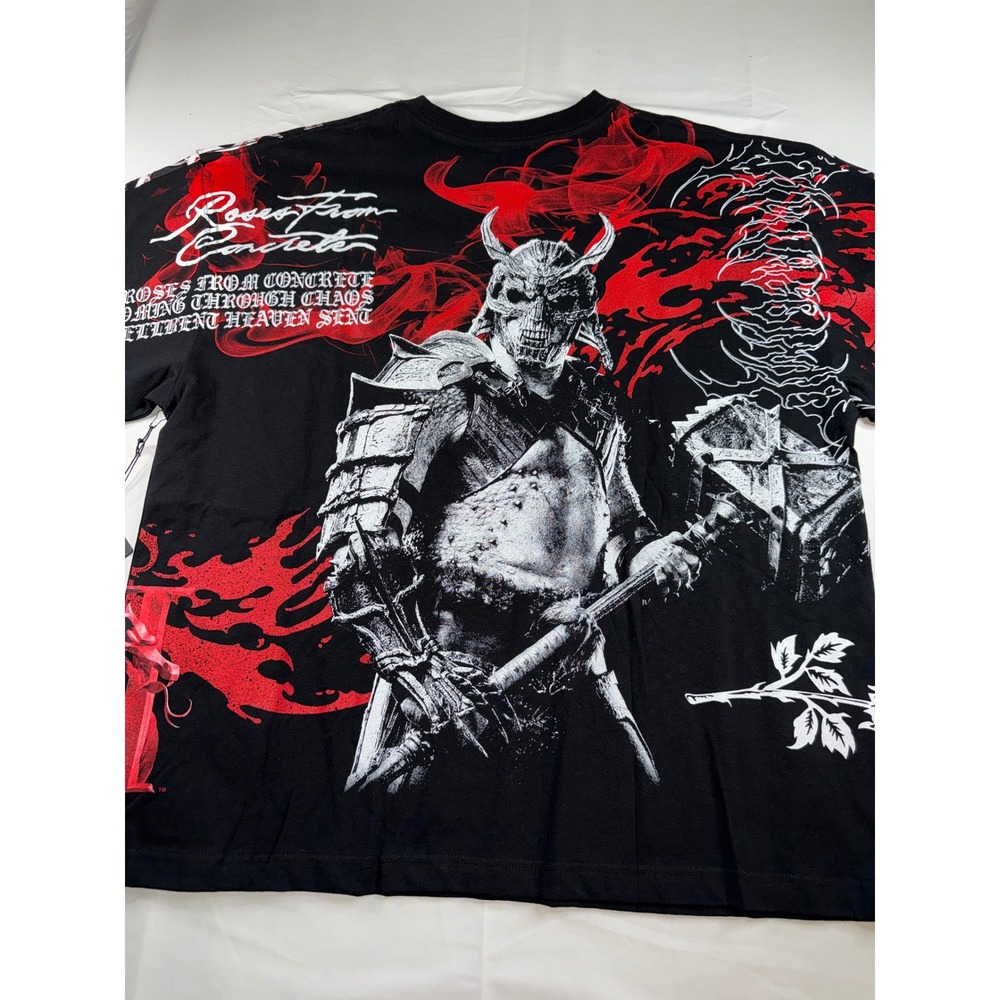 Civil Regime Mortal Kombat II Shao Kahn Black Graphic T-Shirt Mens XL NWT - Picture 7 of 8